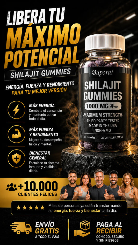 SHILAJIT GUMMIES™ | ¡Optimiza tu resistencia y rendimiento! 🍆 60Gummies