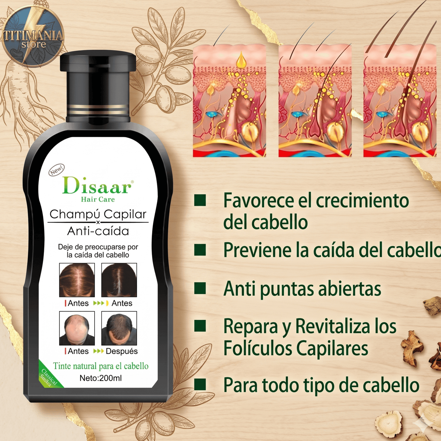 2x1 Champú Anticaída | Hair Care Disaar